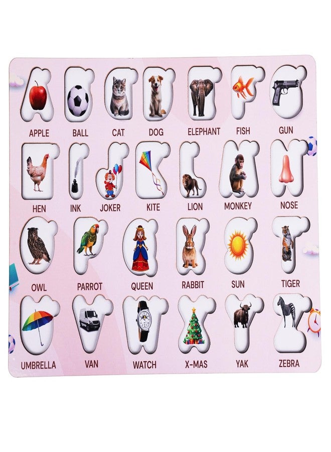 Craftick Wooden Alphabets Puzzles for Kids Age 2 Years Early Educational Learning ABCD Capital Letters Toy-Multi Color | Perfect for Homeschooling, Kindergarten and Nursery Students | Return Gift - Image 5